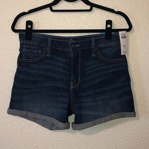 NWT Hollister Stretch High-Rise Denim Midi Shorts
